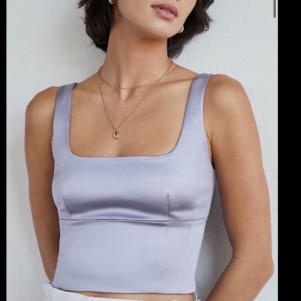 Aritzia Wilfred Shine Satin Bustier